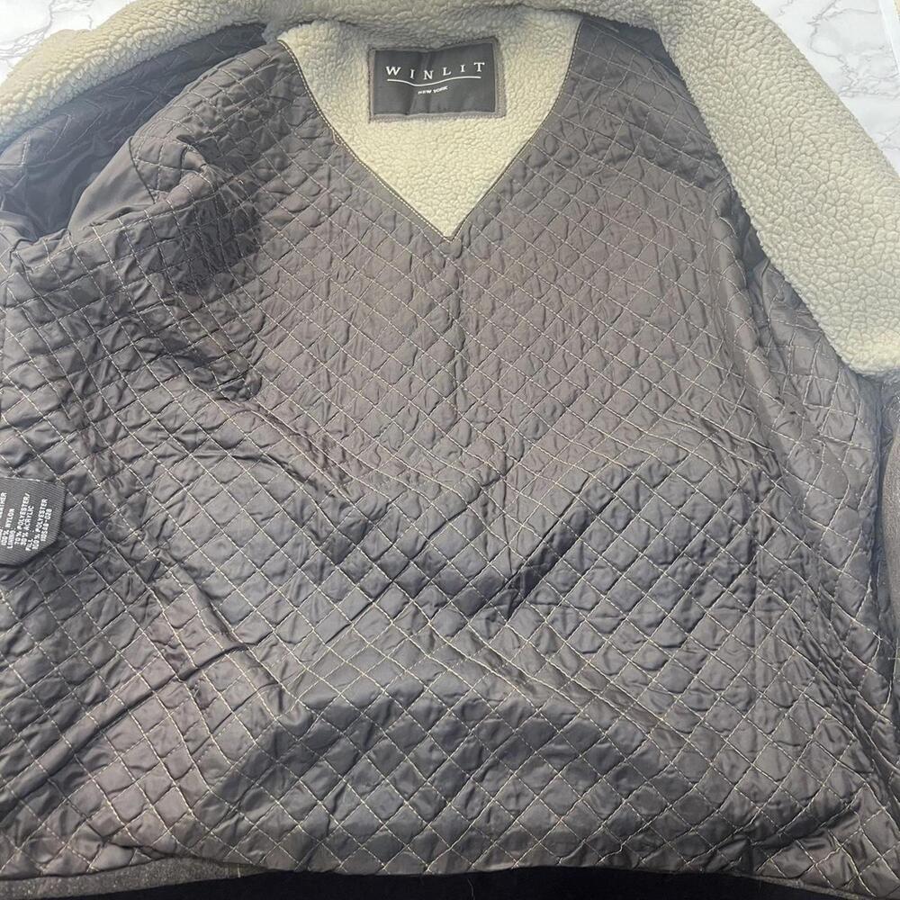 Winlit New York super cool moto style jacket with Sherpa collar - Picture 6 of 8